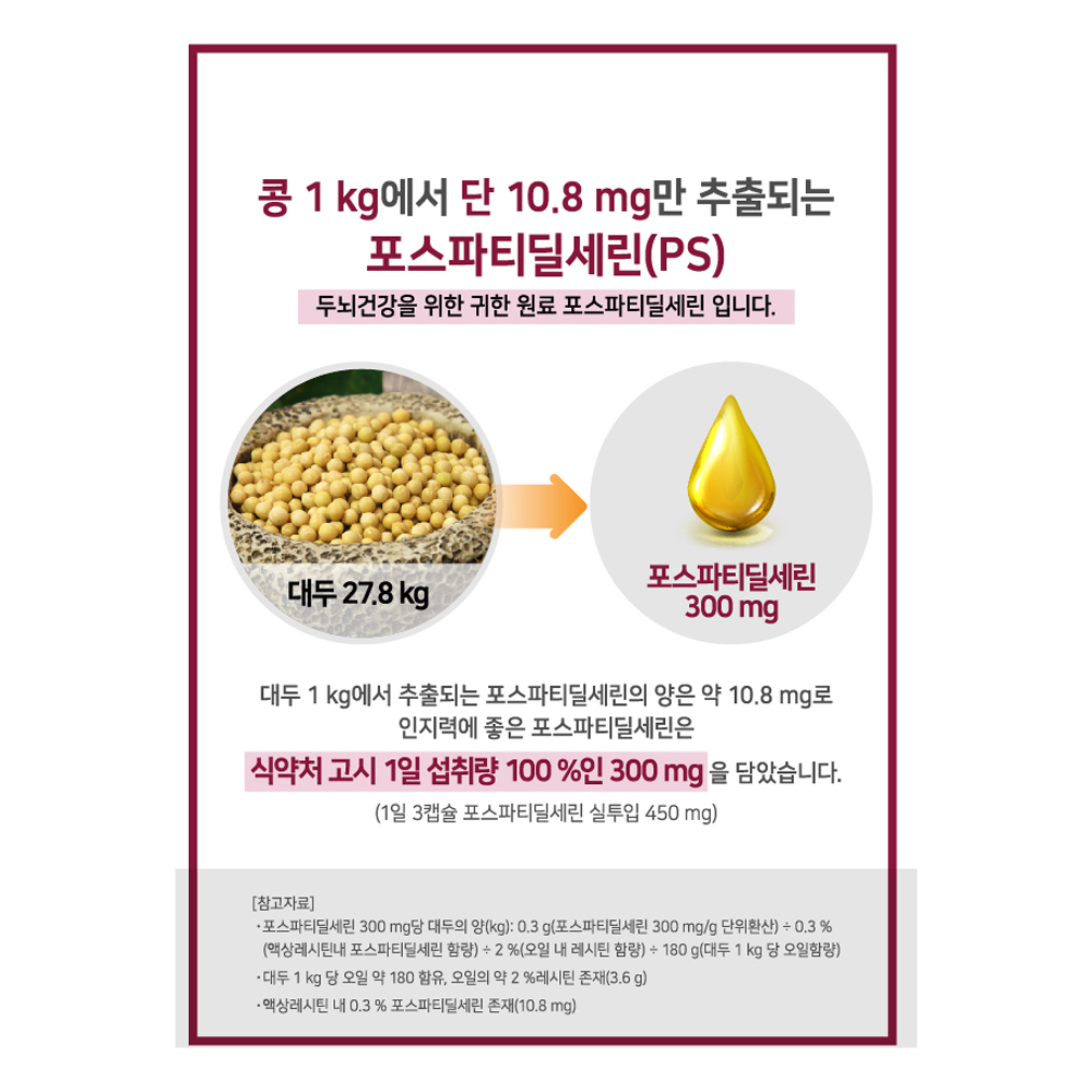 [뇌영양제] 기억력 인지력 수험생영양제 흡수잘되는 액상타입 포스파티딜세린 징코 은행잎추출물 혈액순환 포텐트 브레인헬스PS